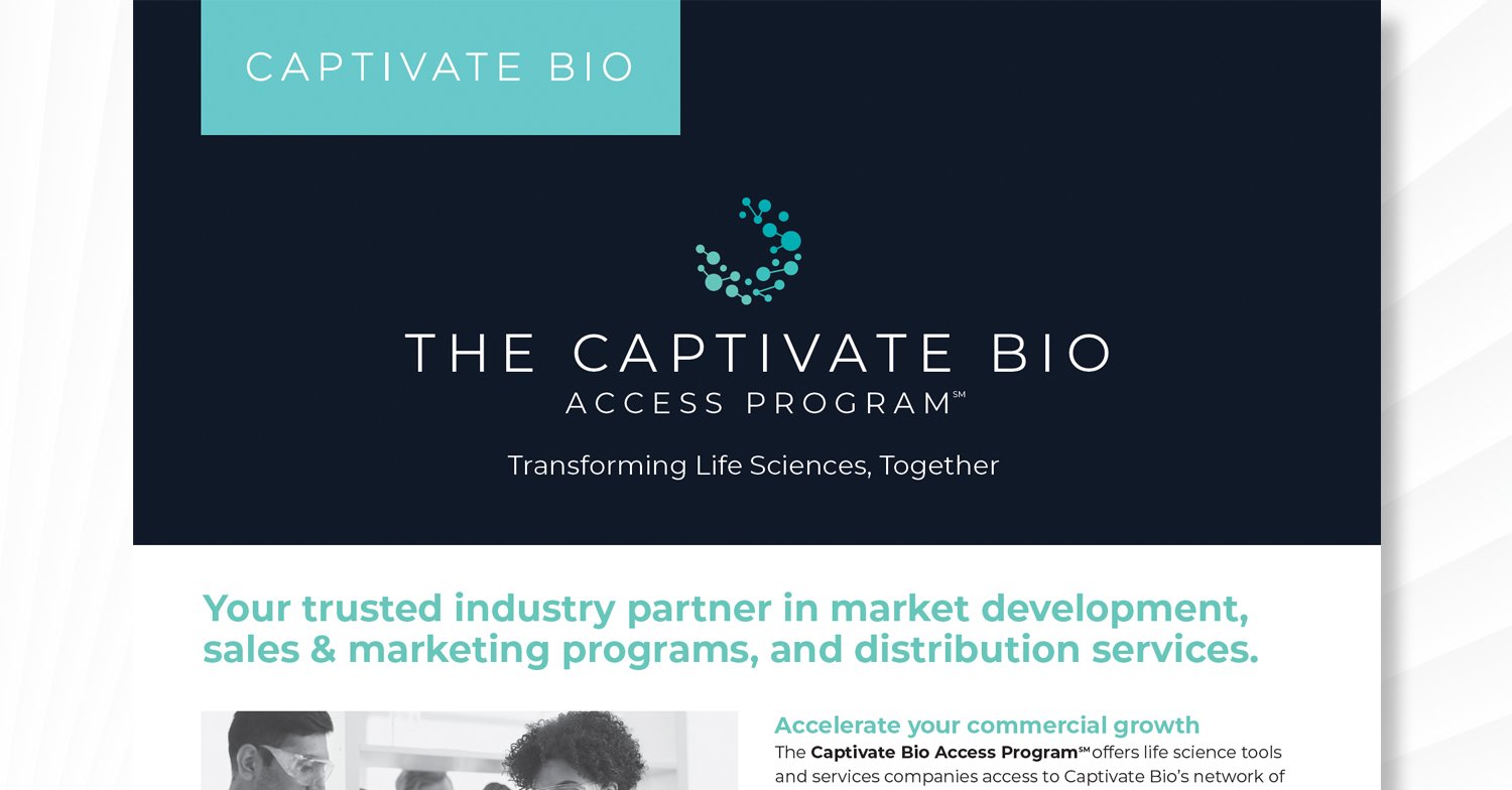 The Captivate Bio Access Program Flyer
